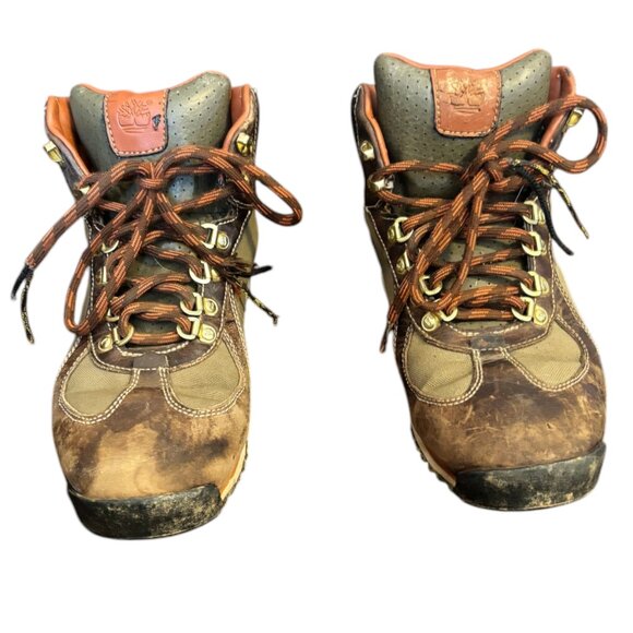 Timberland Euro Hiker Boots Vintage Distressed Men sz 9 - Picture 2 of 8